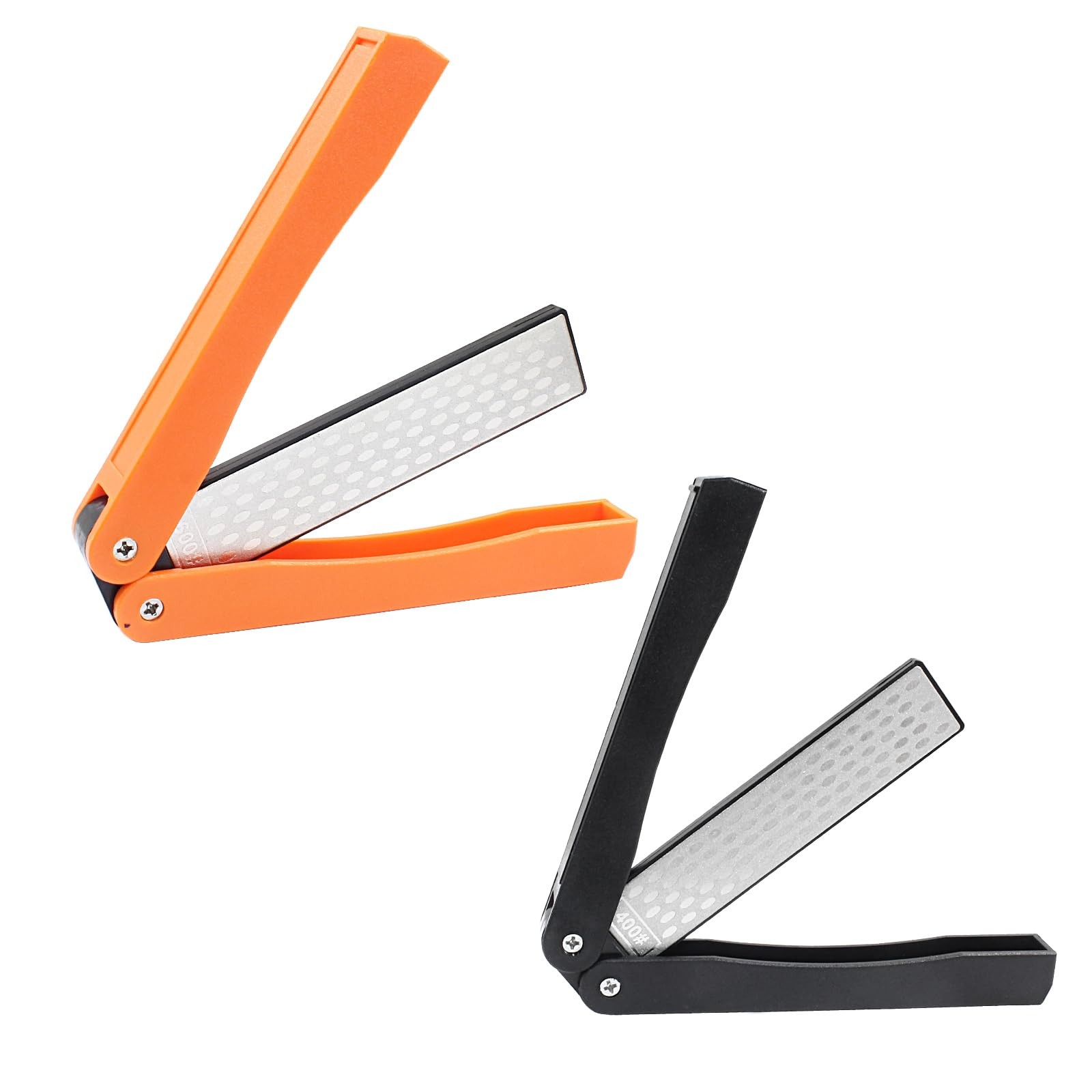 2 Pack Doublesided Diamond Knife Sharpener Portable Folding Pocket Sharpening St