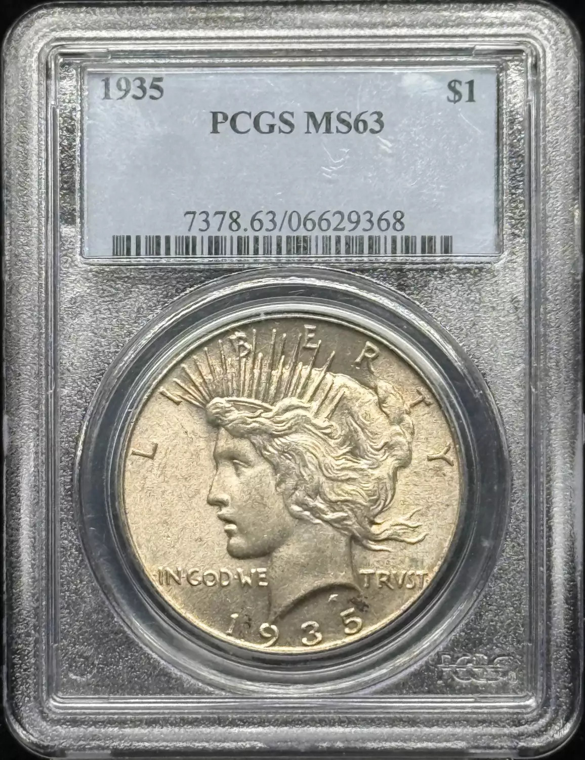 1935 Peace Silver Dollar PCGS MS-63