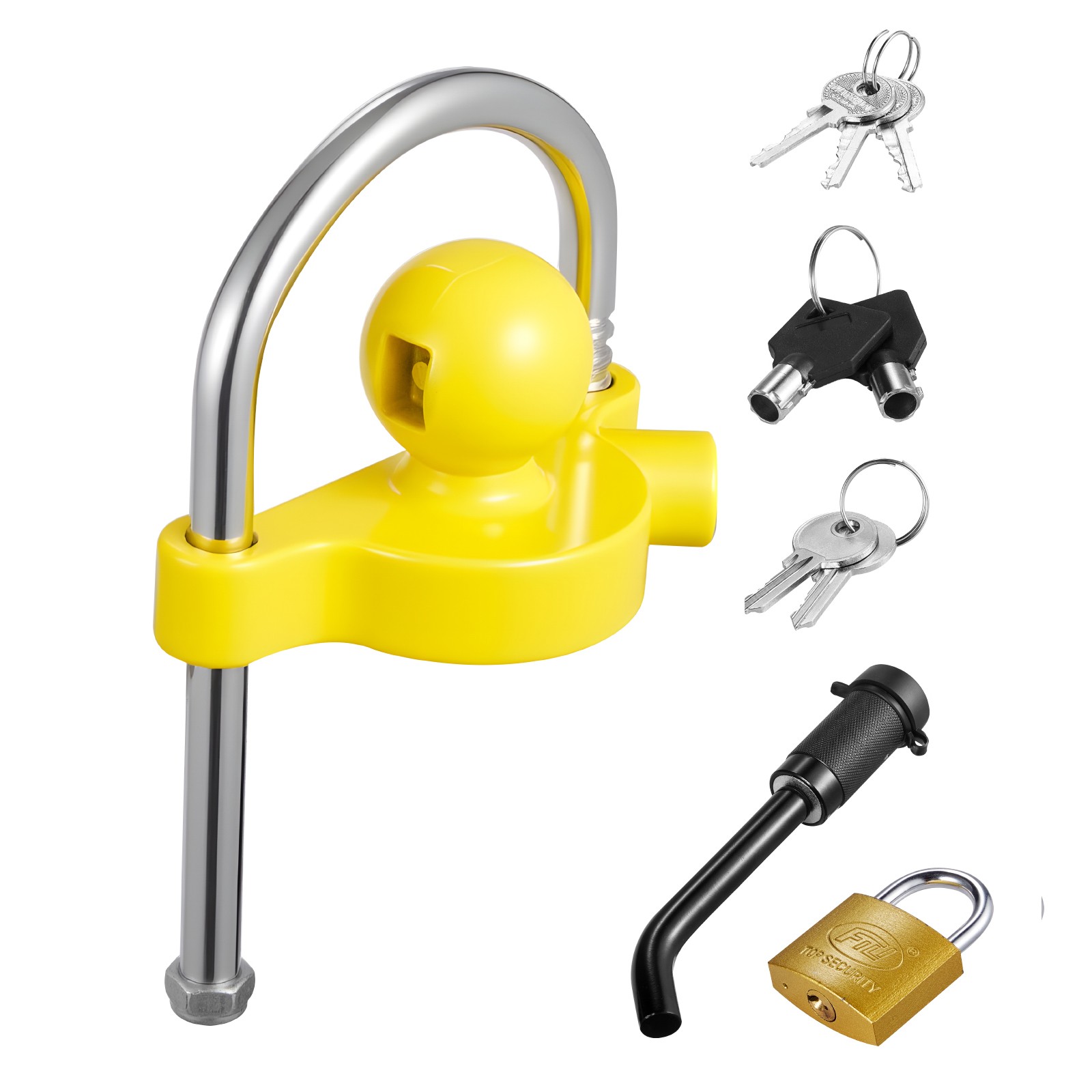 Uimoso Trailer Coupler Lock Ball Hitch Lock Kit Fits 1-7/8 in, 2 in, 2-5/16 in