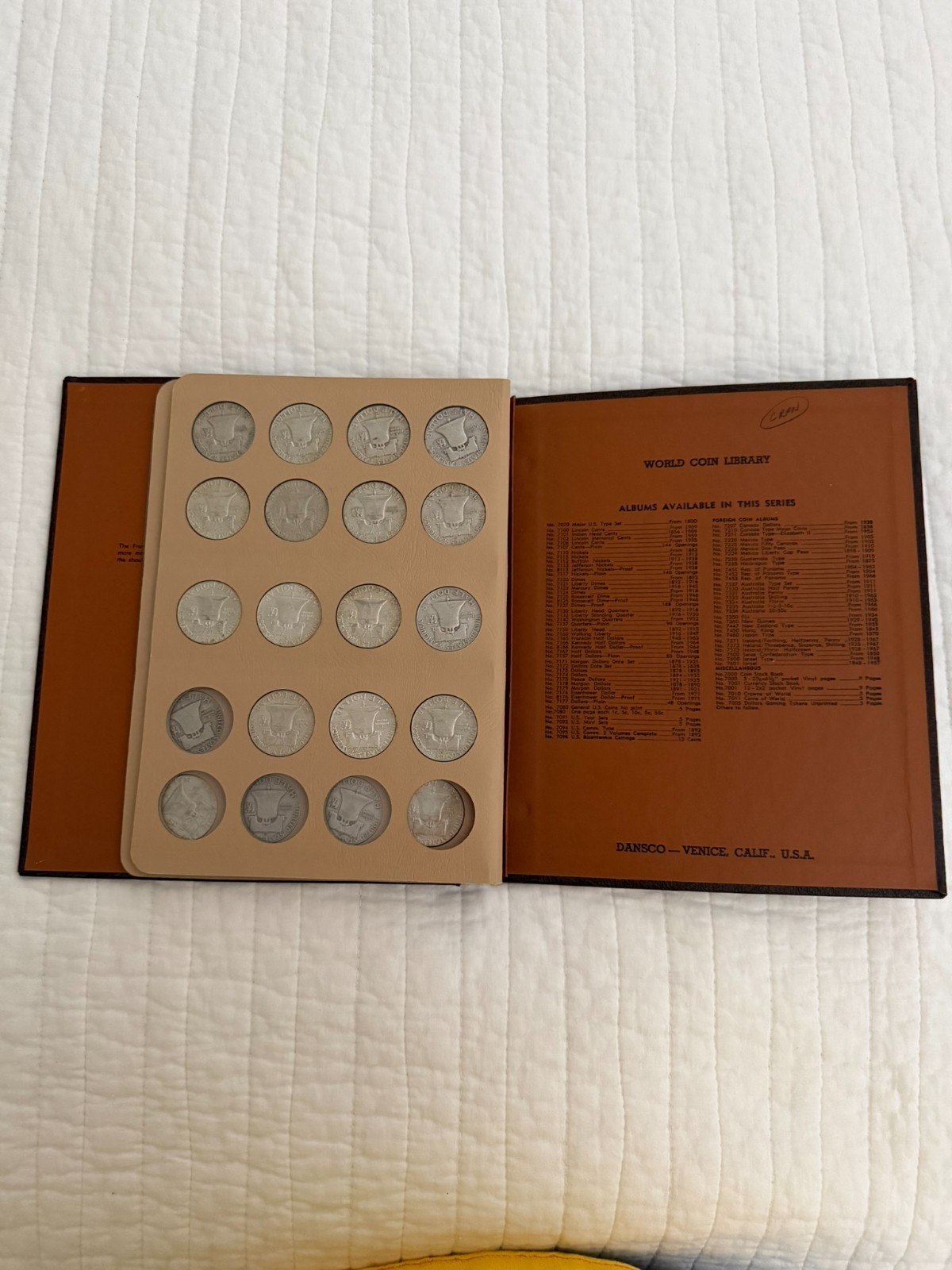 Complete 35 Pc Set FRANKLIN Half Dollar *SILVER* 1948-1963 DANSCO