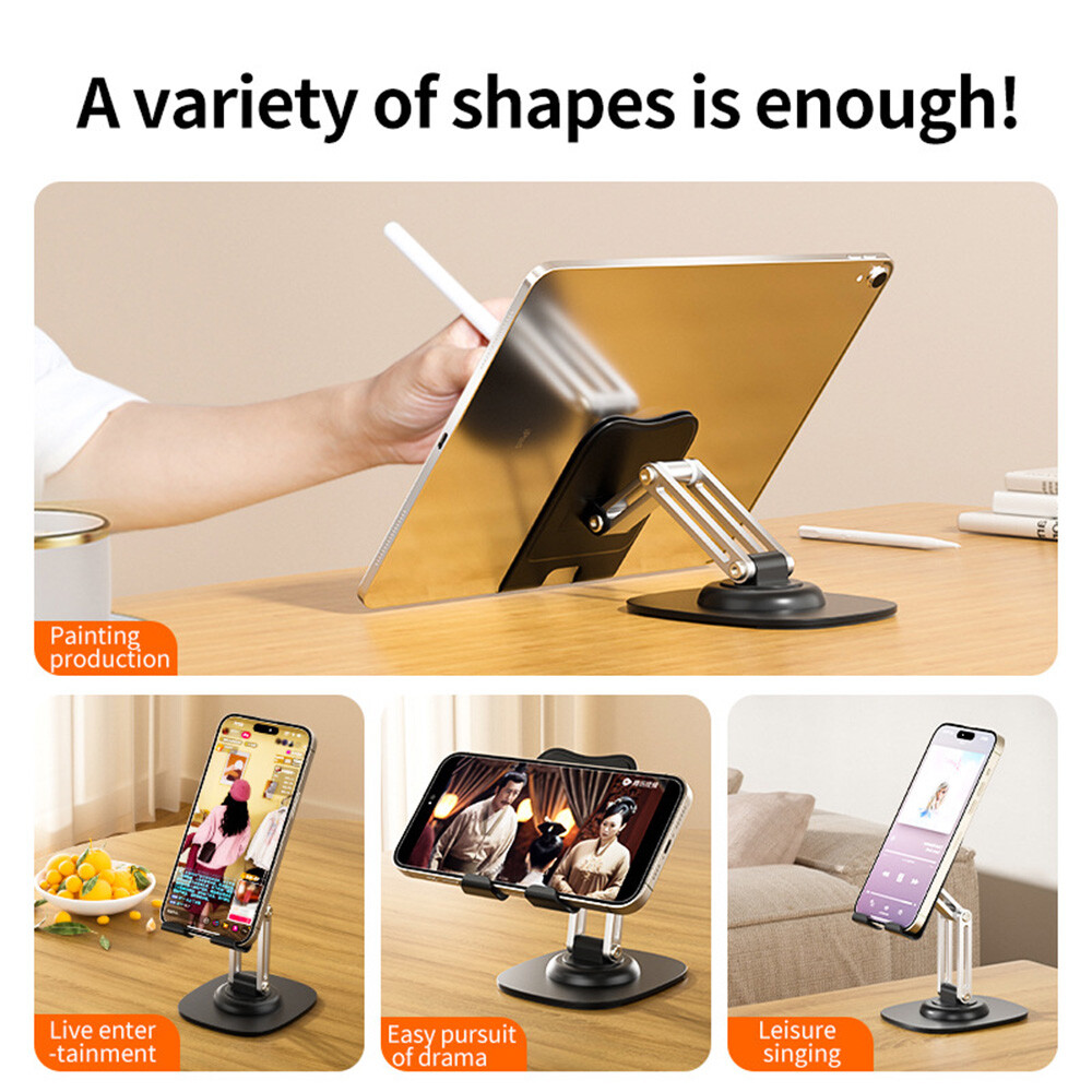 Adjustable Cell Phone Stand Holder Desk Dock Mount For iPad iPhone Kindle Tablet