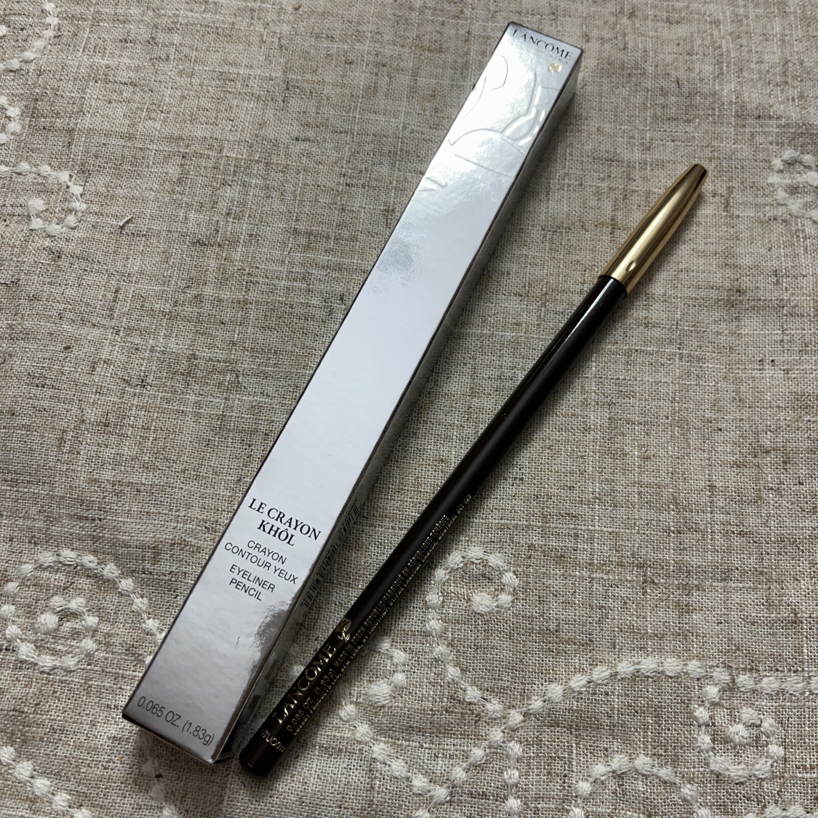 New Full Size Lancome Le Crayon Khol Pencil Eyeliner 100 Black Coffee