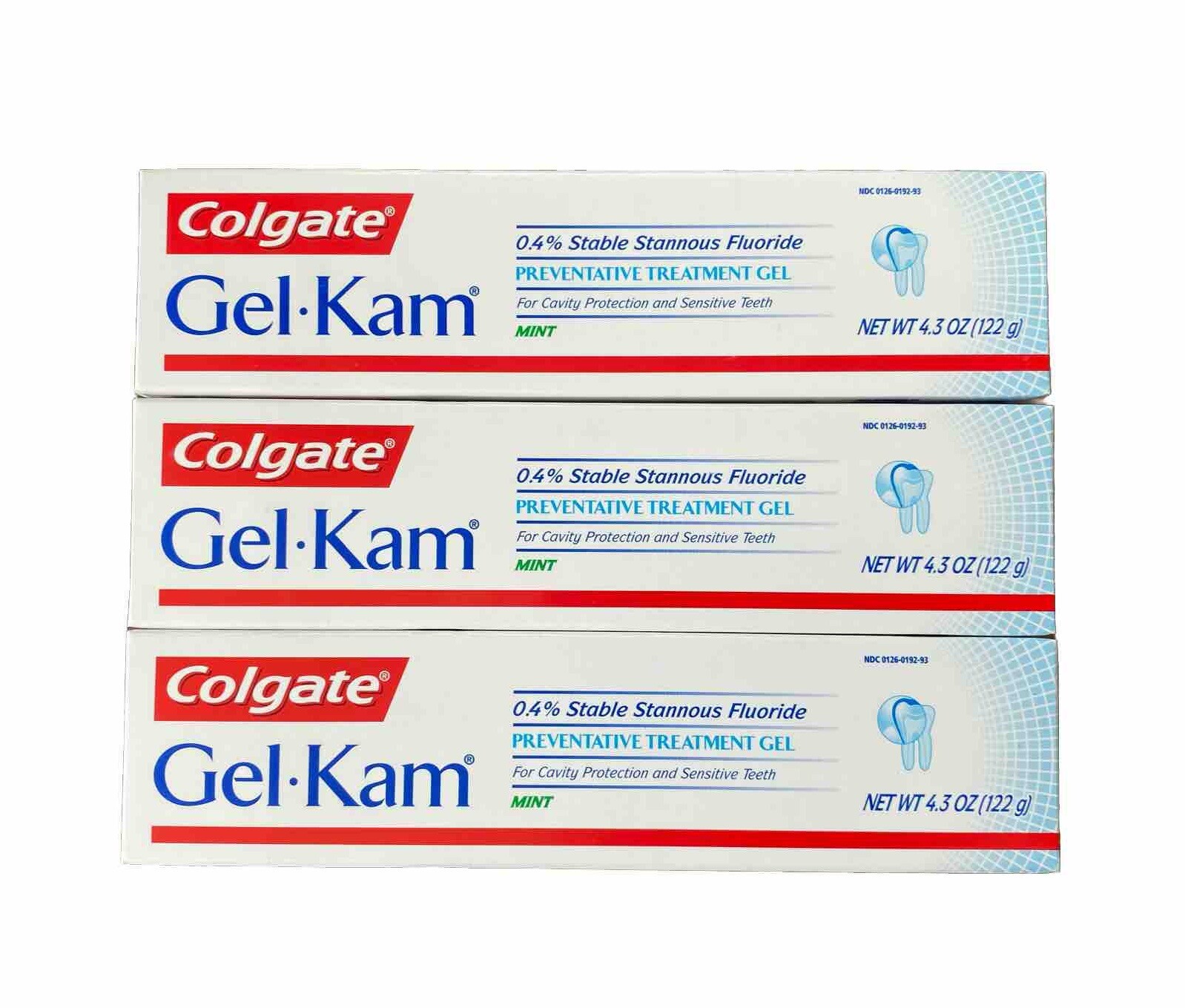 3x Colgate Gel-Kam Fluoride Treatment Gel Mint Flavor |4.3 Oz Tube| EXP 02/2027
