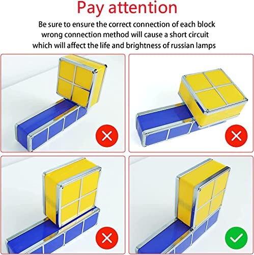 Tangram Stackable Night Light, LED 7 Colors Induction Interlocking Desk Plug