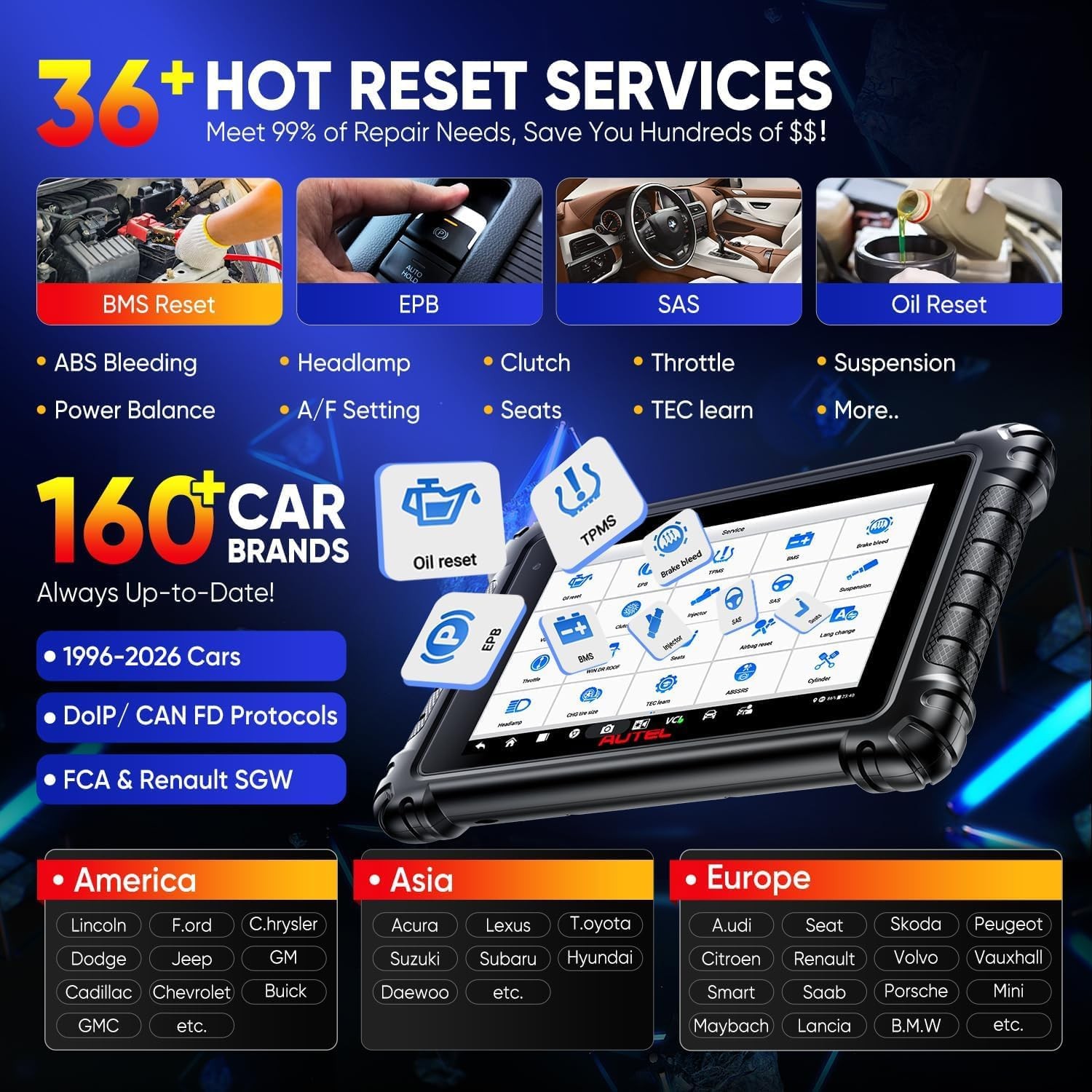 2026 Autel MaxiSYS MS906 Pro ECU Coding Full System Diagnostic Scanner MK906 PRO