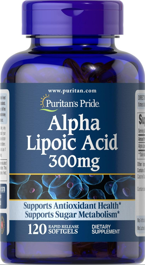 #1 Acido Alfa Lipoico 300 Mg 120 Capsulas Pastillas para neuropatia diabetica