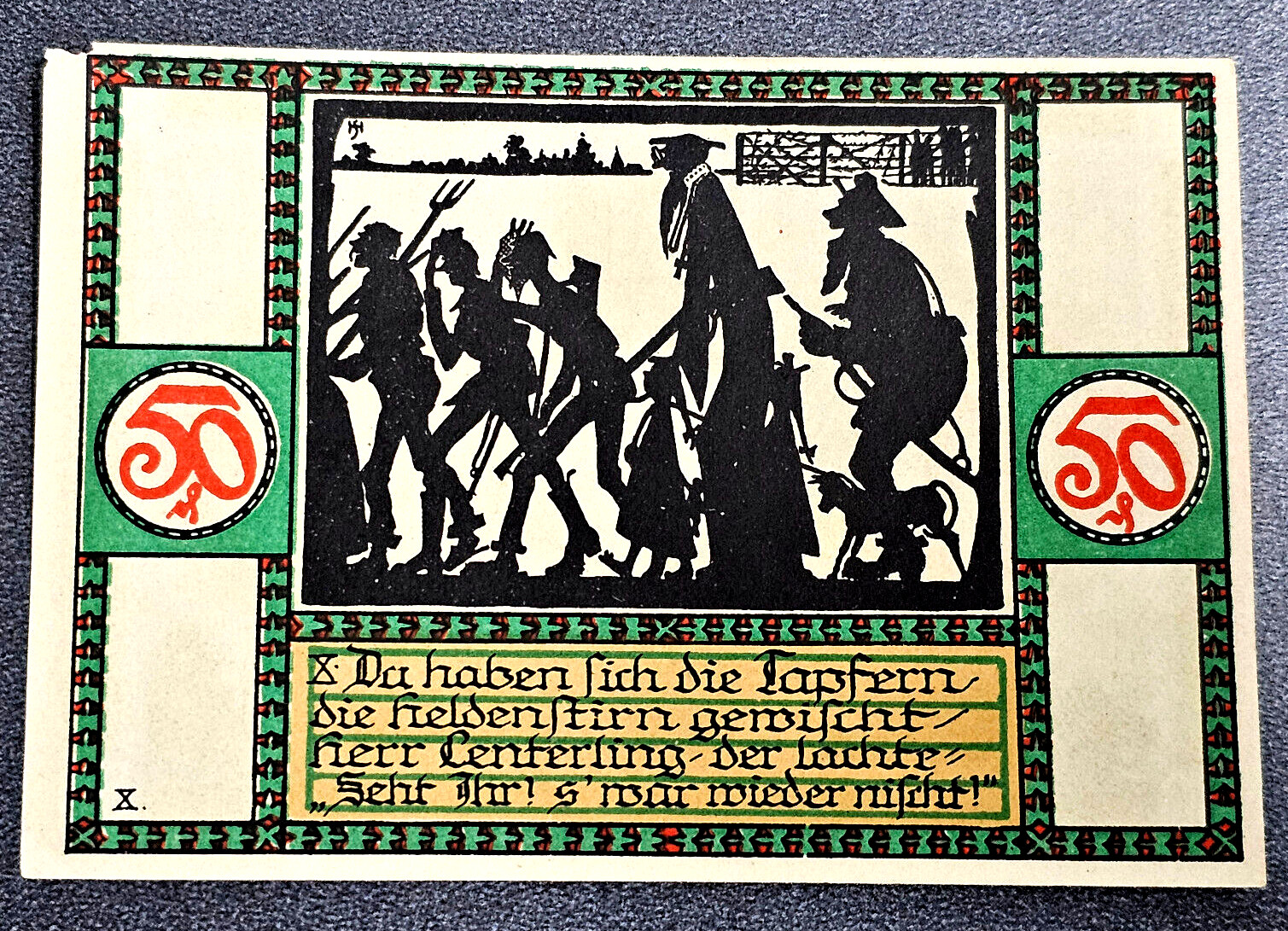 ZÖRBIG NOTGELD 50 PFENNIG 1921 EMERGENCY MONEY GERMANY BANKNOTE (33633)