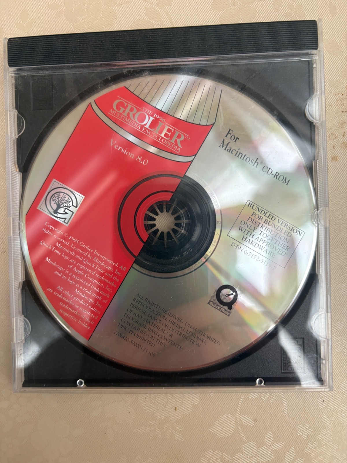 1996 GROLIER MULTMEDIA ENCYCLOPEDIA FOR MACINTOSH CD-ROM