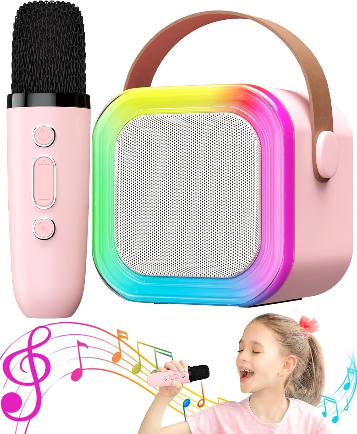 Karaoke Machine for Kids Microphone Toys for Teen Girl Longer Playtime Fun Gifts