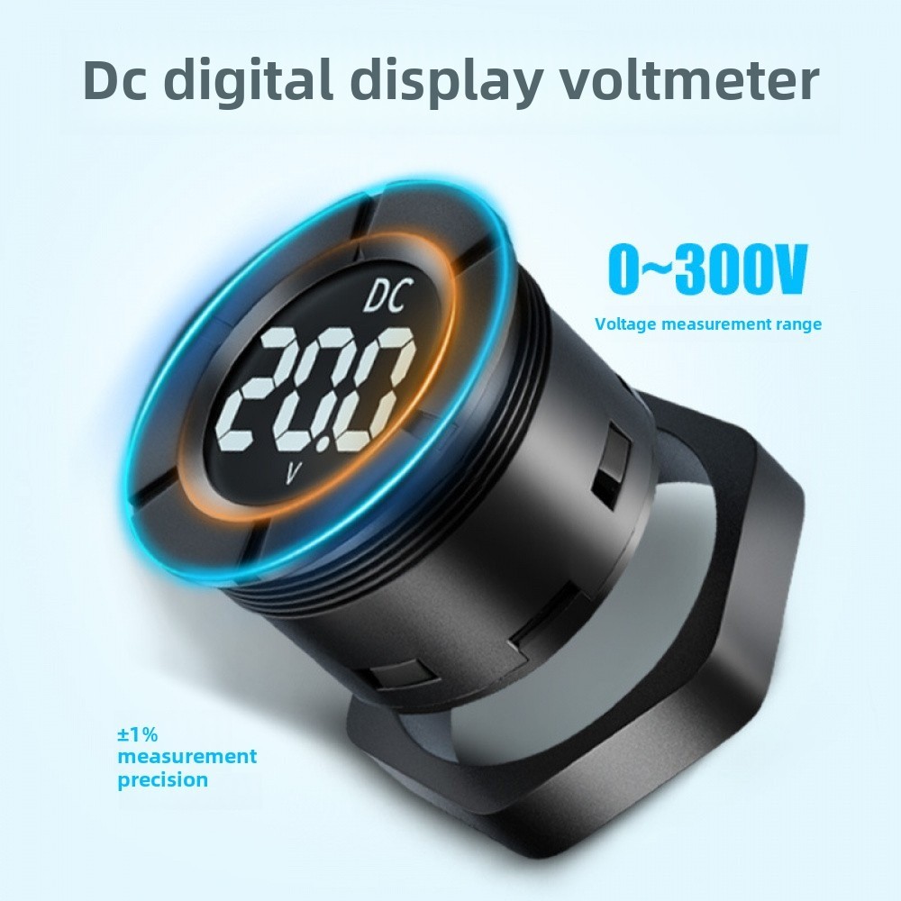 DC Digital Voltmeter DC0-300V Big Fonts Round High Precision Voltage Indicator