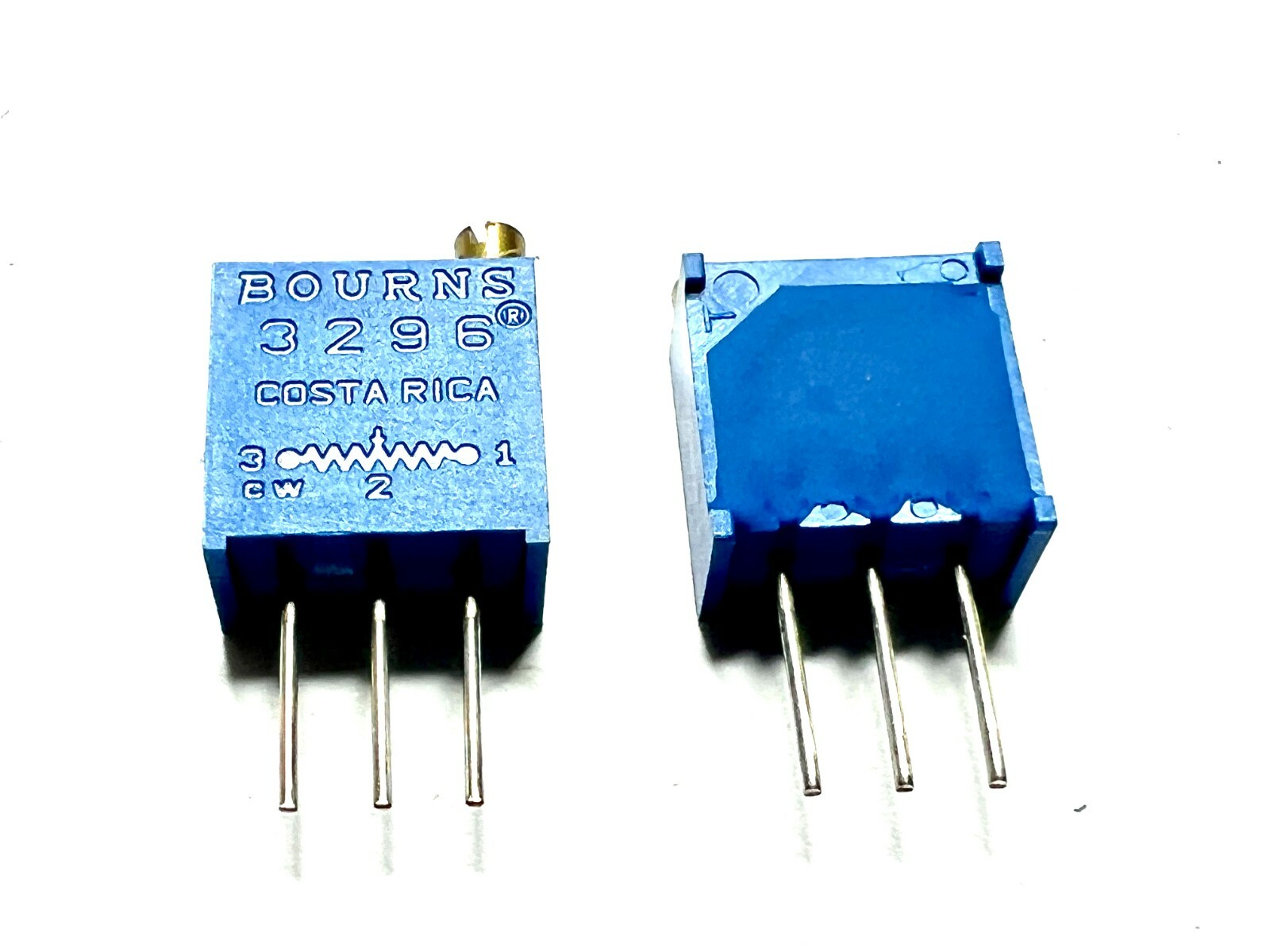 50 Pcs of 3296w-1-203 Resistor Cermet Trimmer  20K Ohm  10%  0.5W(1/2W)  2.19mm
