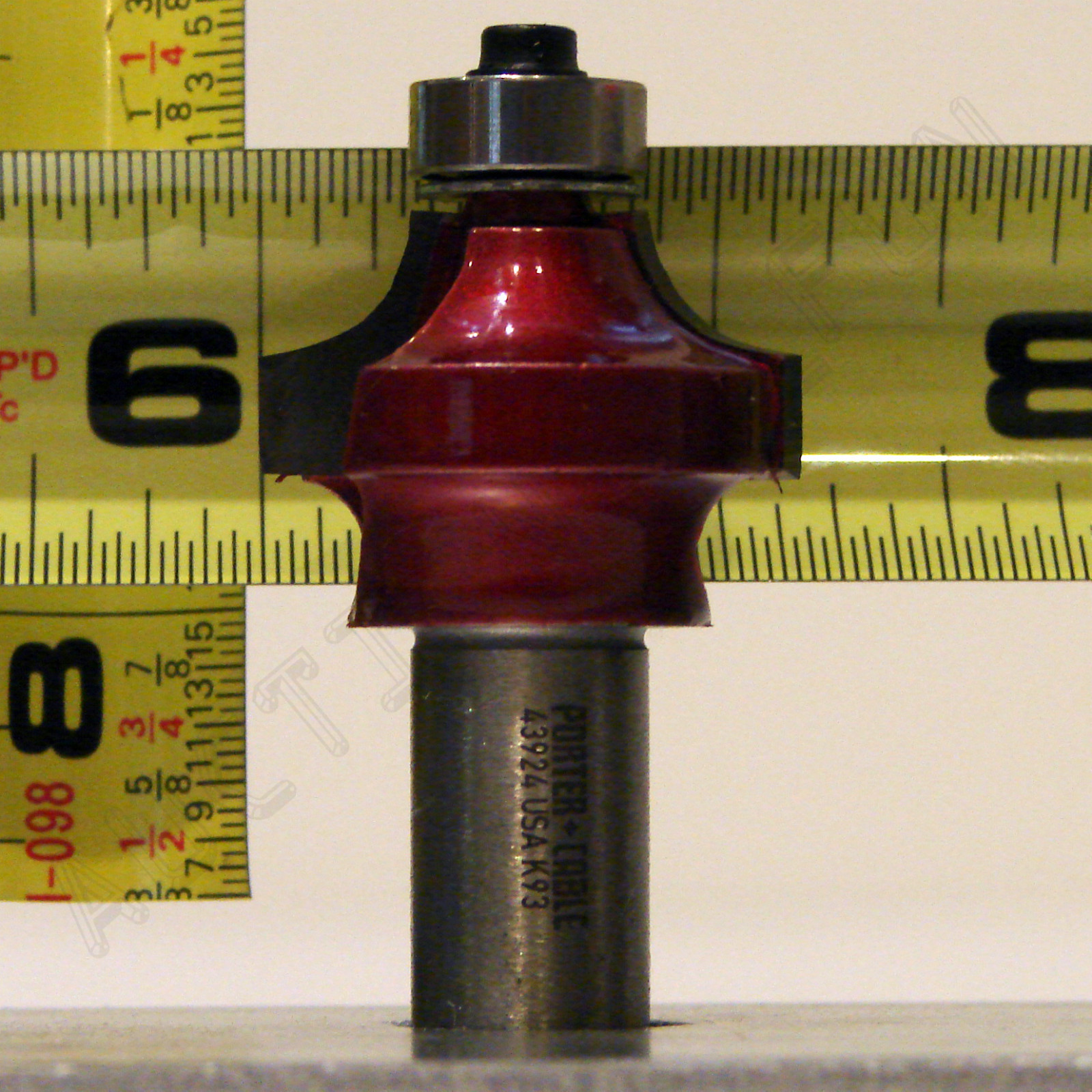 Porter Cable 43924PC 1-1/8" SS Solid Surface Carbide Tip Roundover Router Bit
