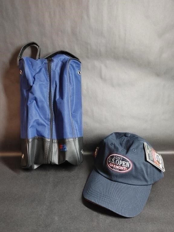 2007 U.S. Open Oakmont Hat AHEAD New W/3 Ball Markers & USGA Menber Shoe Bag