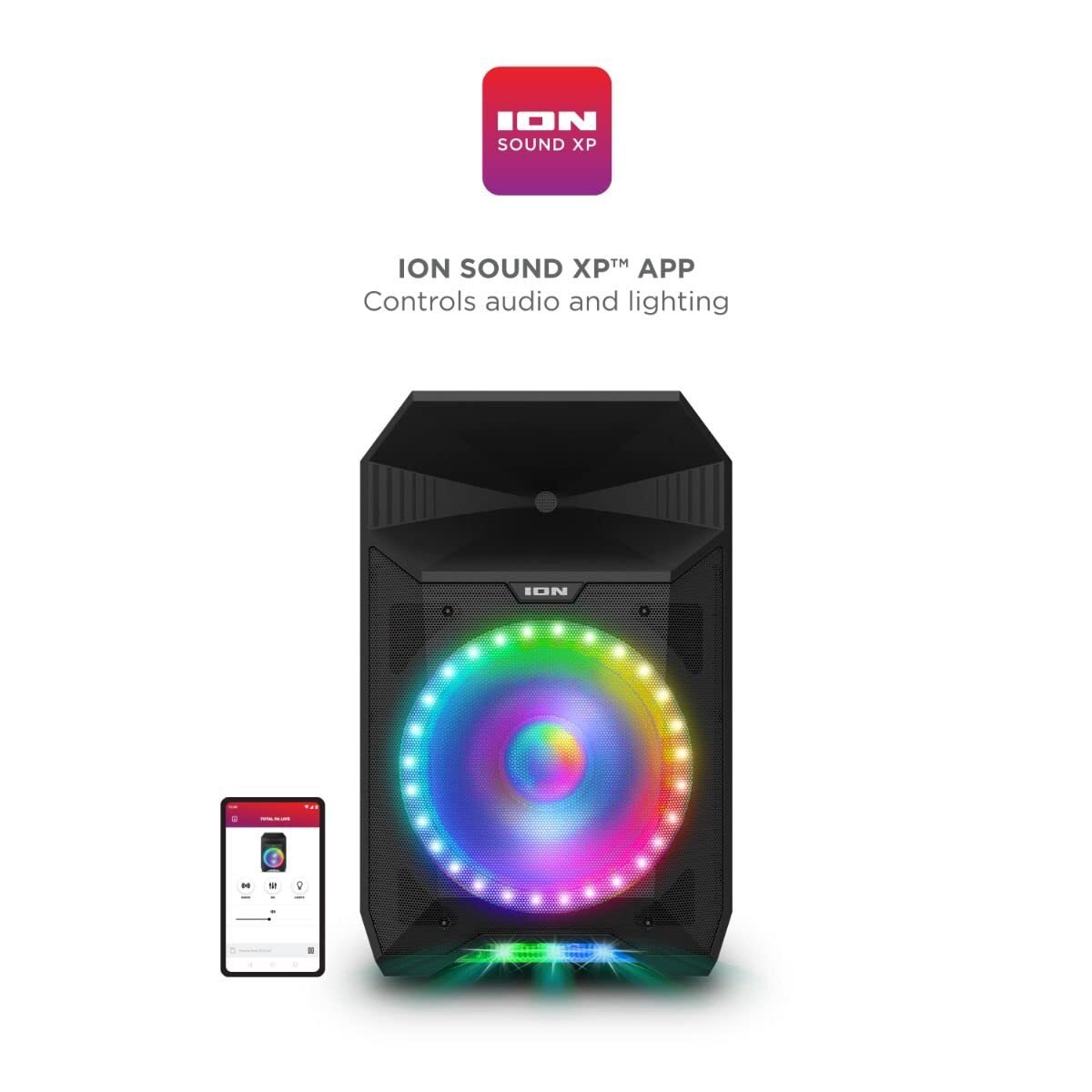 ION Total PA Live, High-Power Bluetooth-Enabled PA Speaker System with Lights