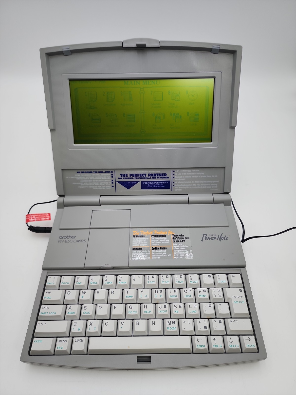 Vtg Brother Super PowerNote PN-8500MDS Portable Word Processor Laptop - WORKING