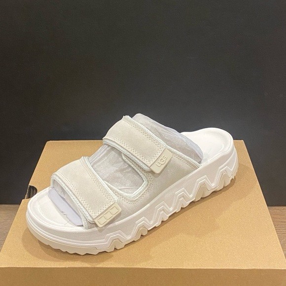 Ugg Light Beige Captrail Strap Slide Sandals Shoes Heels Flats 9 9.5 11 NEW
