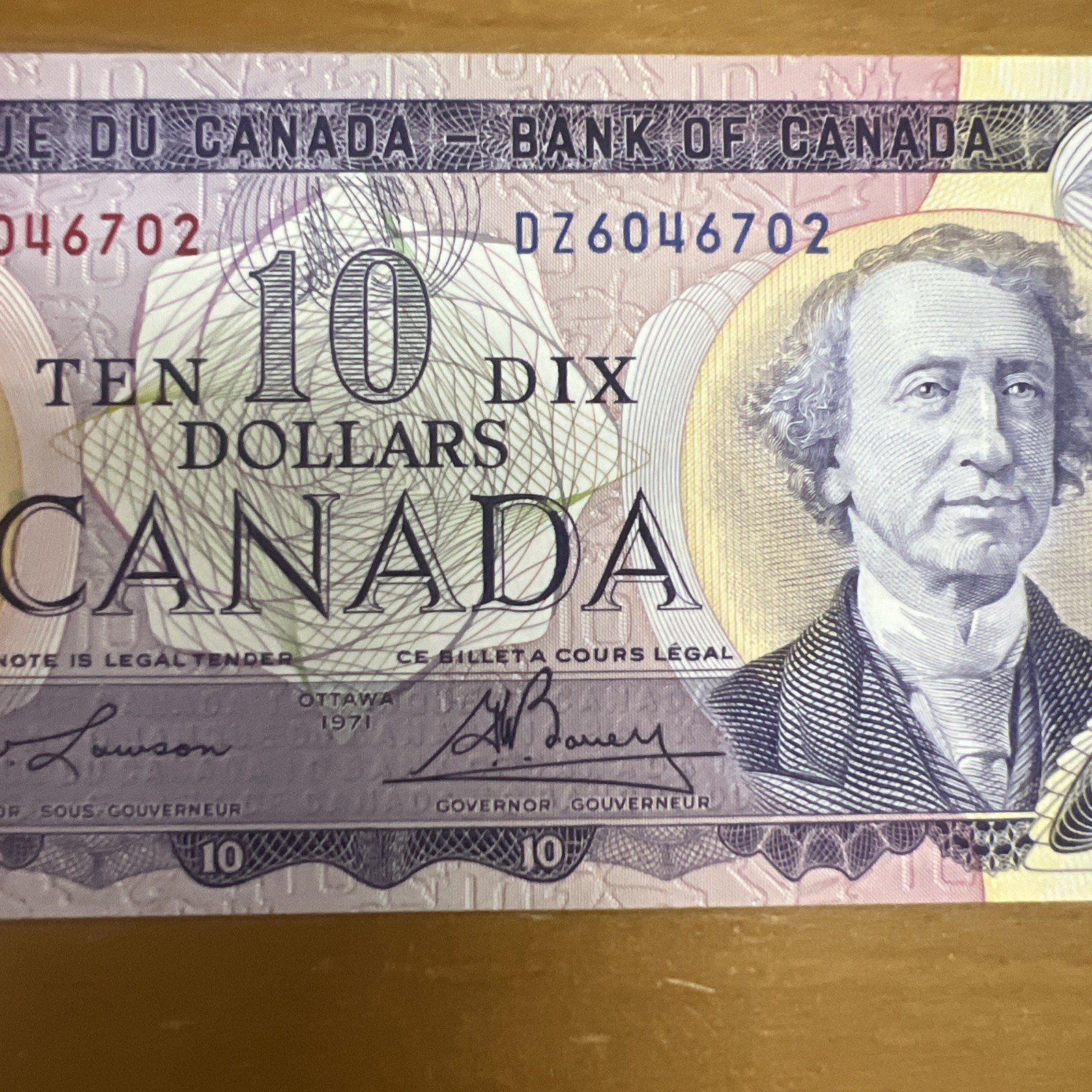 Bank Of Canada 10 Dollar Banknote P88C 1971 Unc