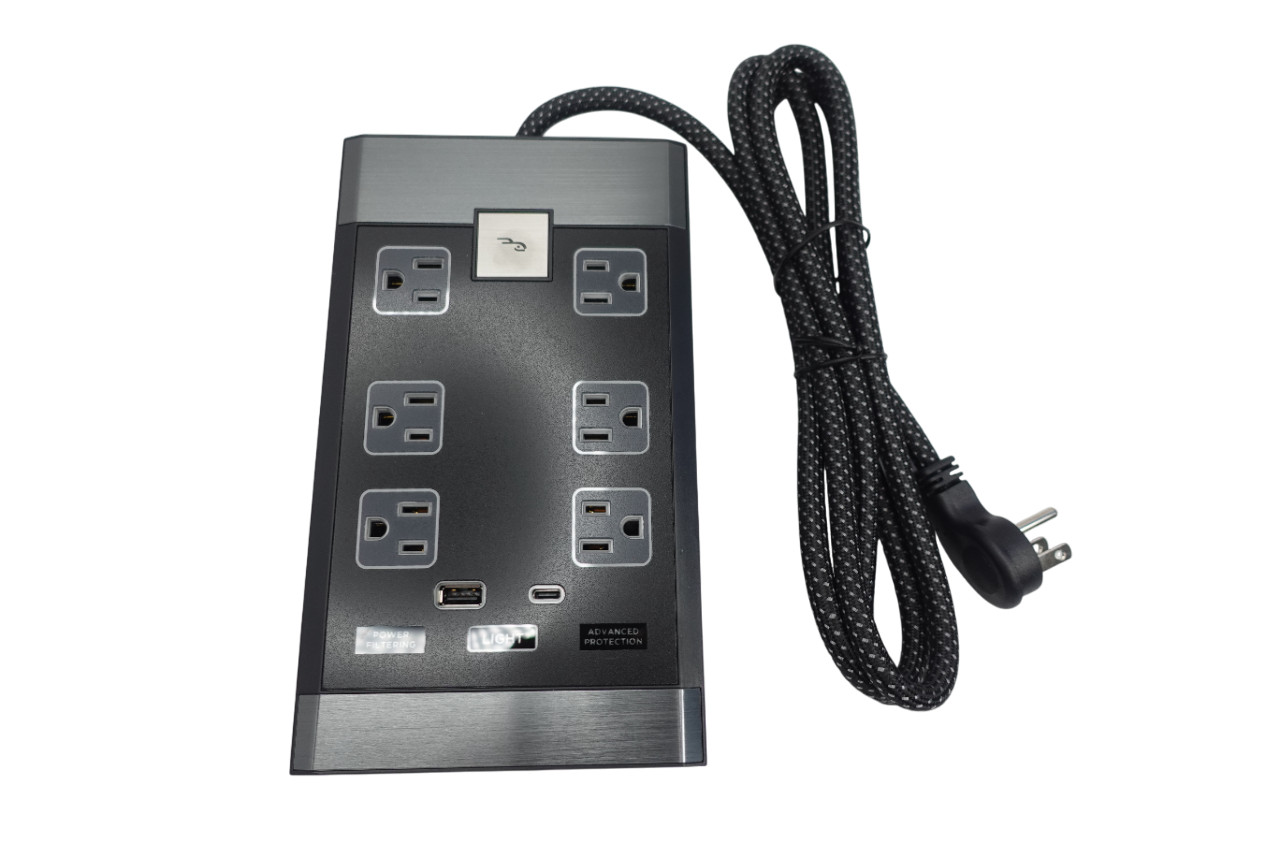 Rocketfish 6-Outlet Surge Protector USB/USB-C 2880 Joules - Free Shipping