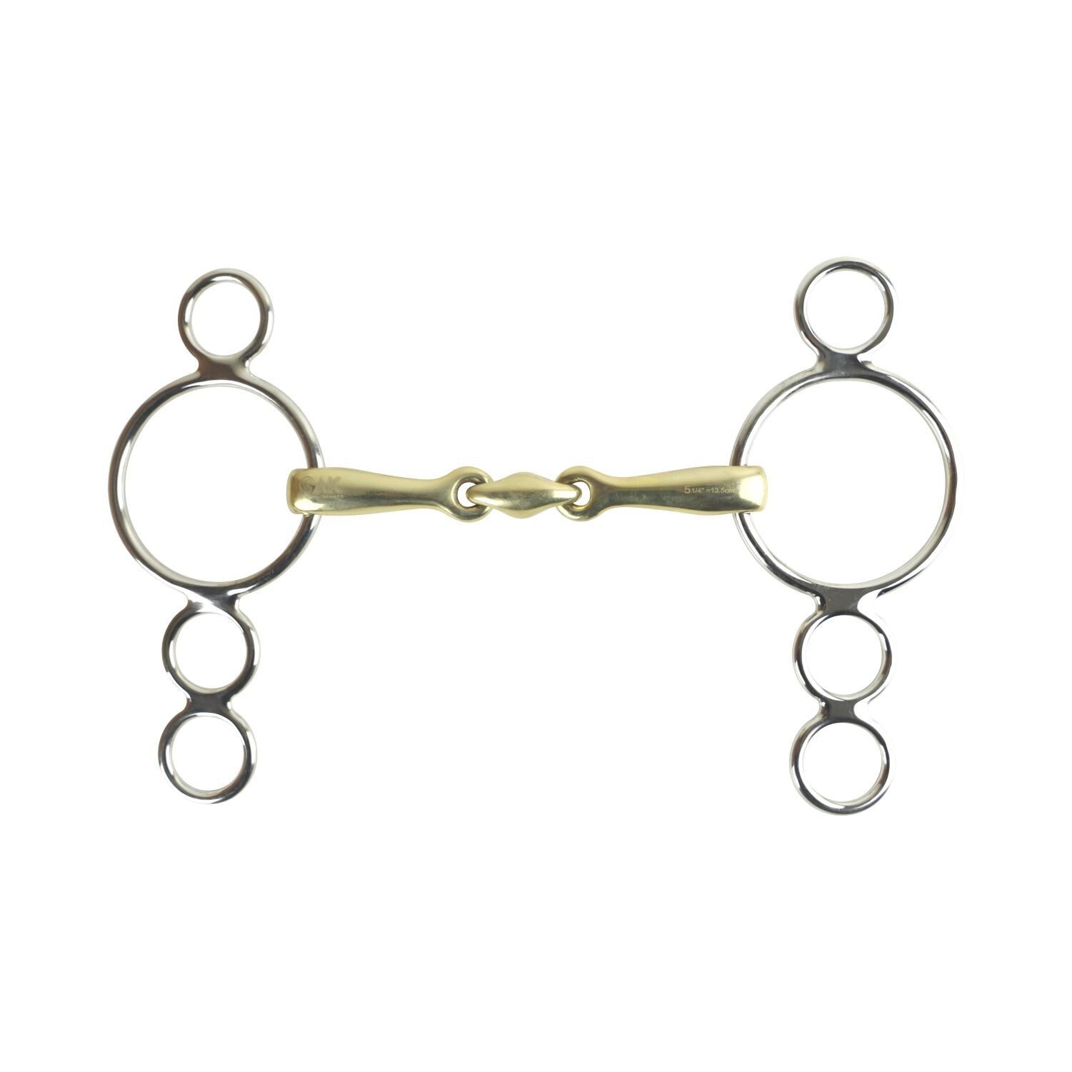 AK Dutch Gag Multi Ring Double Jointed German Silver Horse Riding Bit