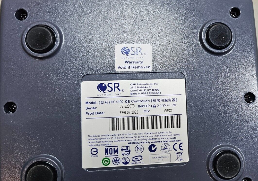 New QSR DE-4100 xCeed Kitchen Controller with Power Adapter