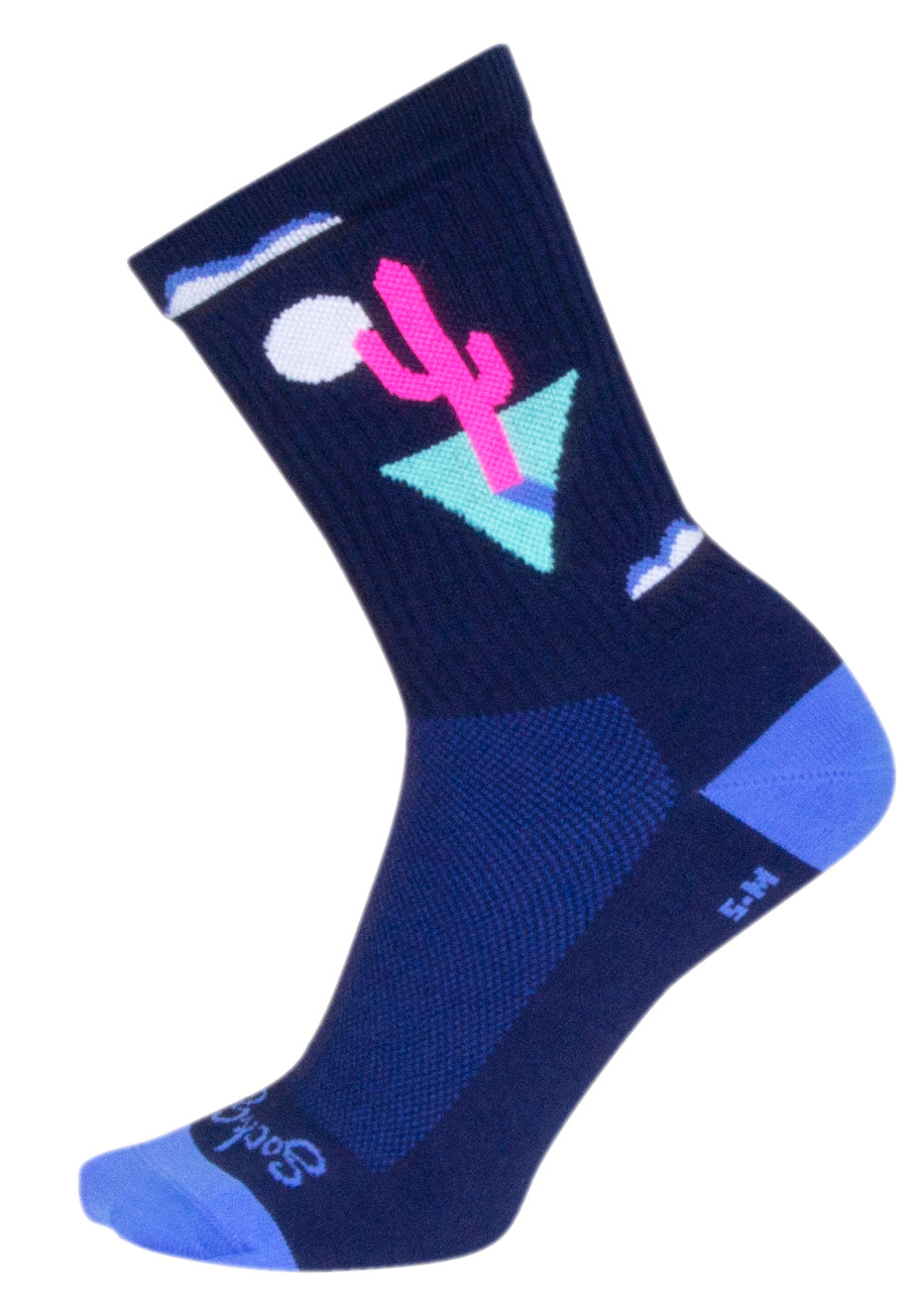 Socks - SockGuy - Cactal S/M 6" Crew Cycling/Running NEW