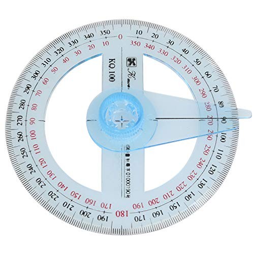 Swing Arm Protractor Plastic 4Inch 360 Degree Protractor with Swing arm