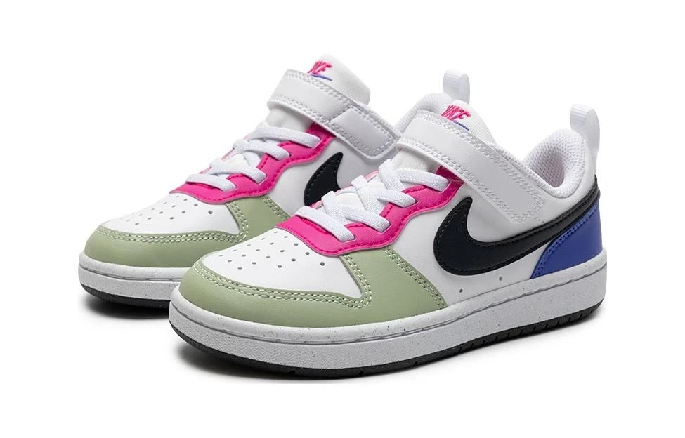 Nike Court Borough Recraft Low Honeydew Pink Ultramarine sz 10.5 LK sneakers
