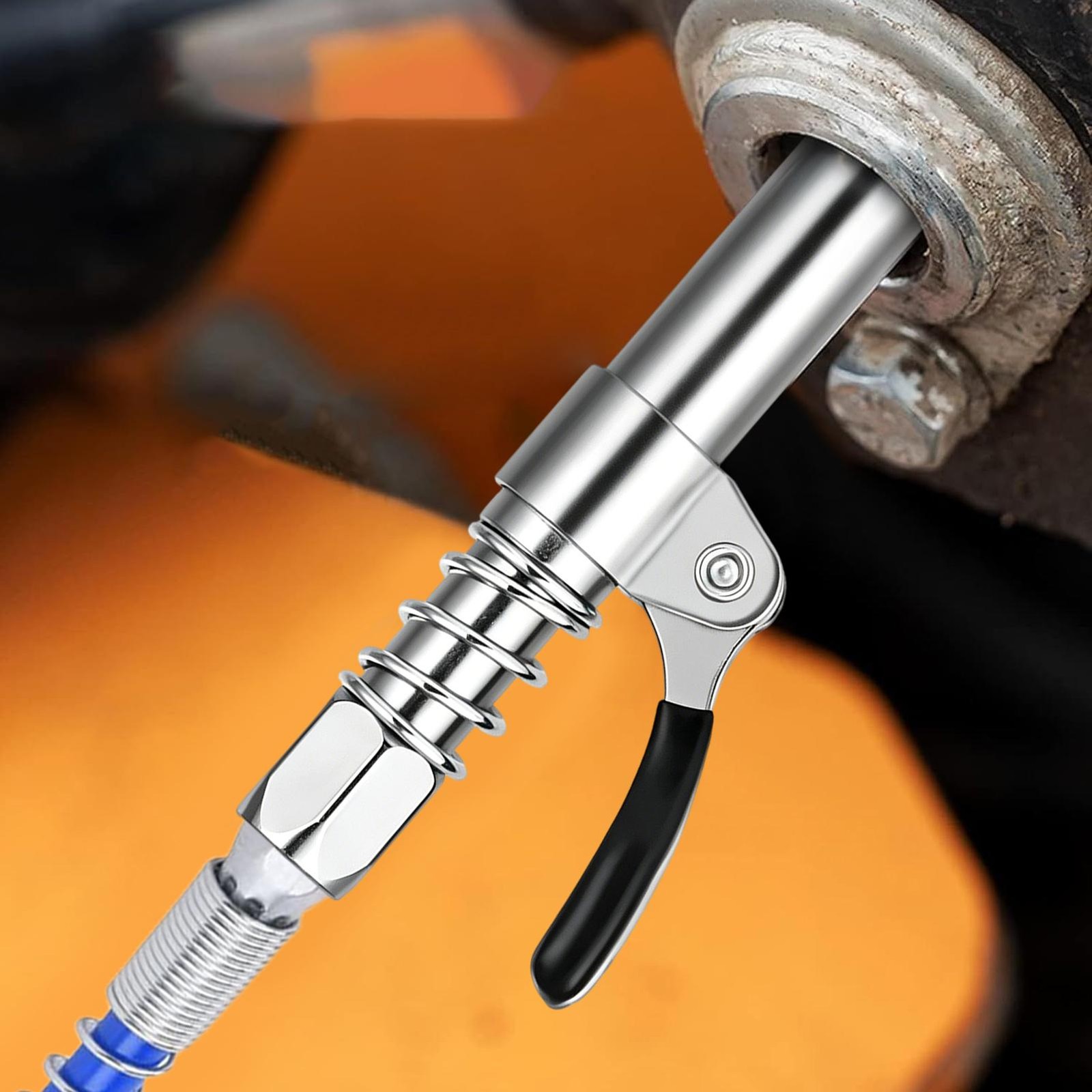 Locking Grease Coupler Universal Quick Release Steel Grease Nozzle