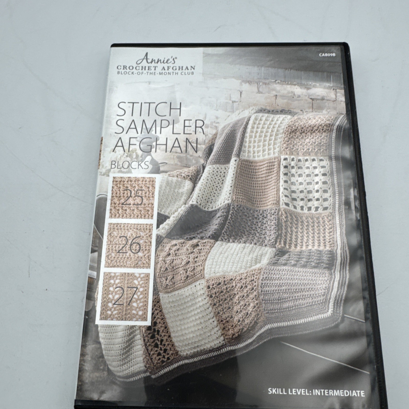 Annie's Crochet Afghan Block Month Club Stitch Sampler Afghan Blocks 25 26 27