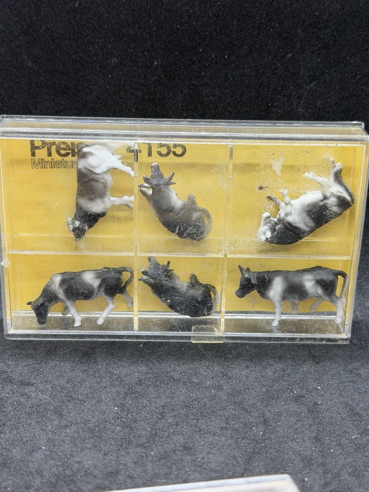 Vintage Preiser Animals Cows & Horses 1:90 Scale In Box
