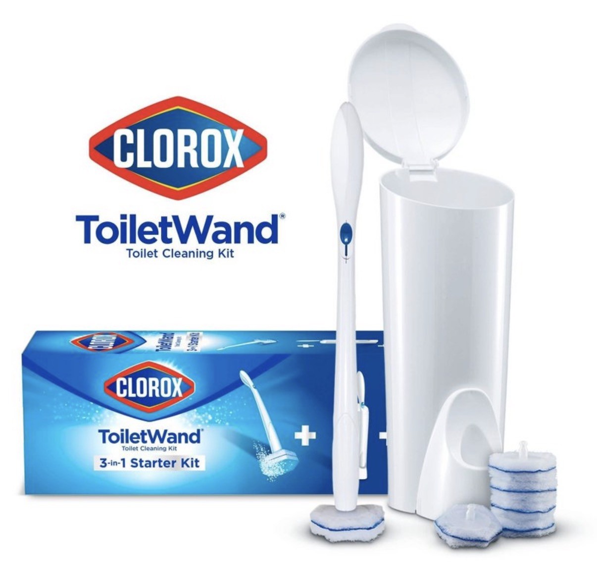 Clorox ToiletWand Disposable Toilet Cleaning System  Storage Caddy and 6 Refill