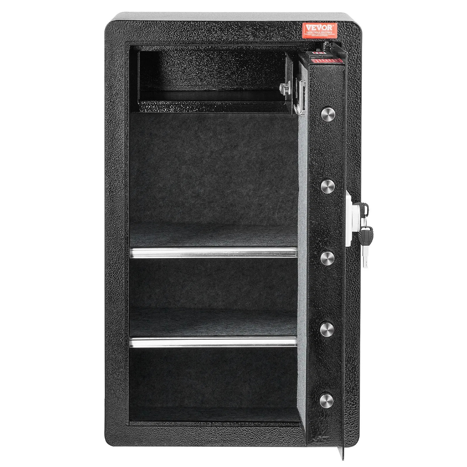 Single Door 4.0 cu.ft Safe Box with Key Lock & Password, Safe Lock Box with Fire