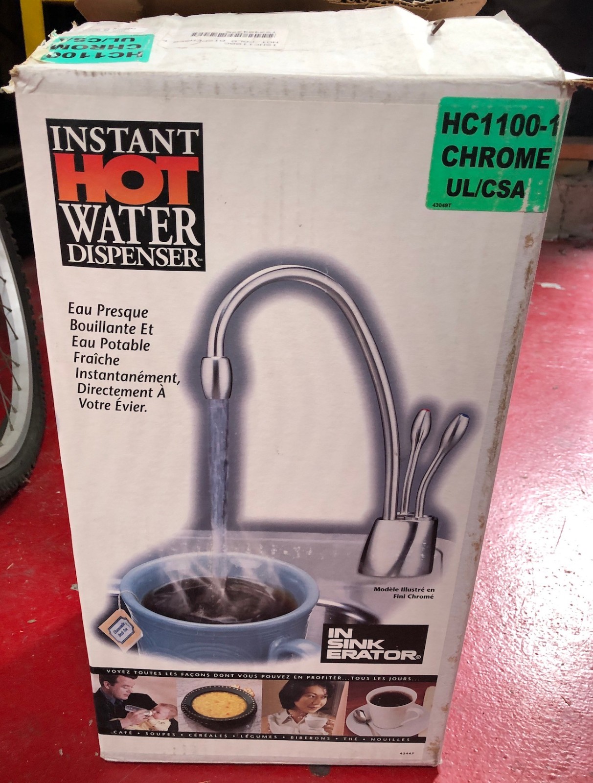 InSinkErator HC1100C InstaHot Hot/Cold Water Dispenser & Tank - Polished Chrome