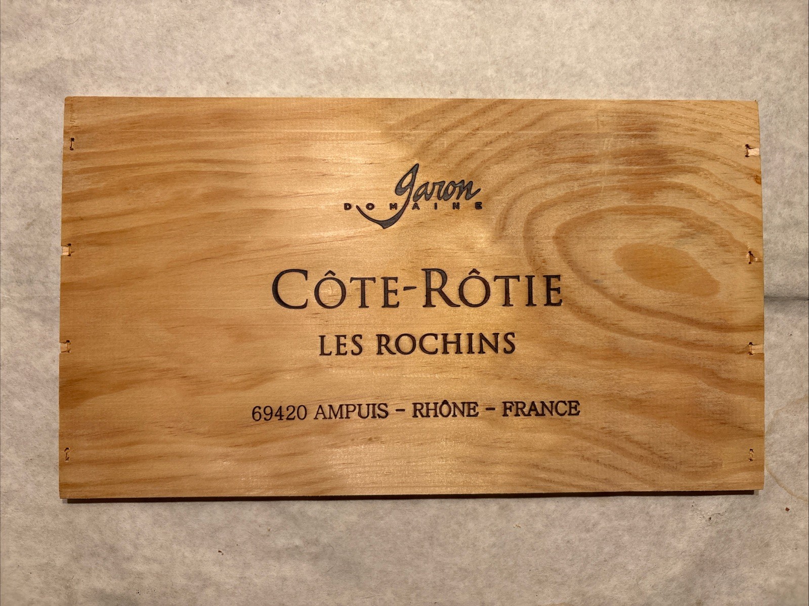 1 Rare Wine Wood Panel Côte Rôtie Les Rochins Vintage CRATE BOX SIDE 12/25 49