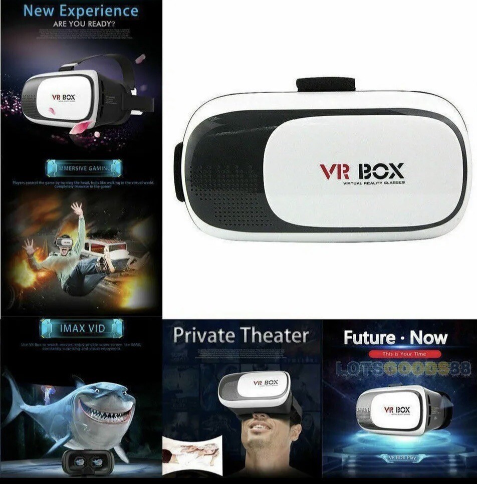 VR BOX Headset 2.0 Virtual Reality 3D Glasses Goggles for Android smartphone NEW