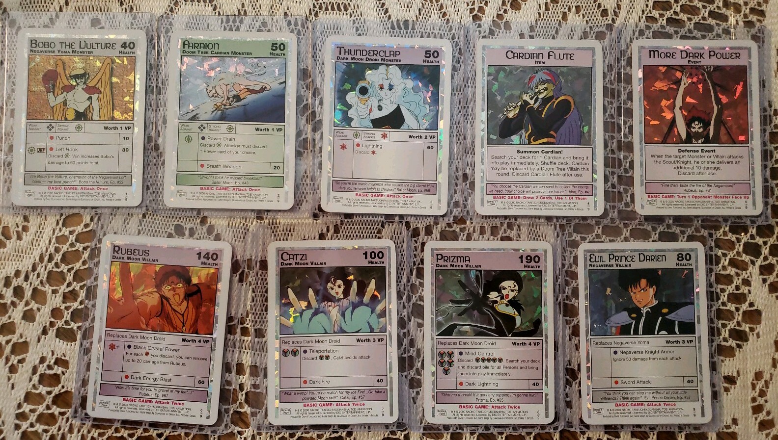 SAILOR MOON CCG CARD GAME RARE SERIES 3 PROMO SET = 9 FOIL CARDS, #1-9 SHIPS WW