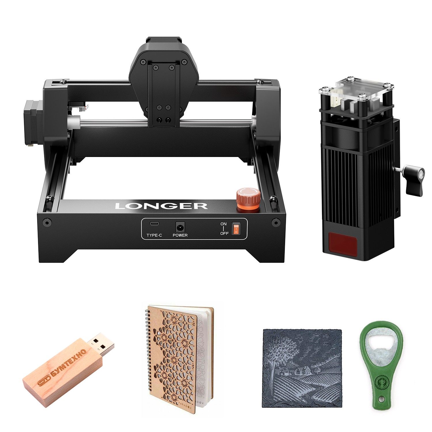 LONGER Ray5 mini 5.5W Laser Engraver with Limit Switches, 12000mm/min Speed
