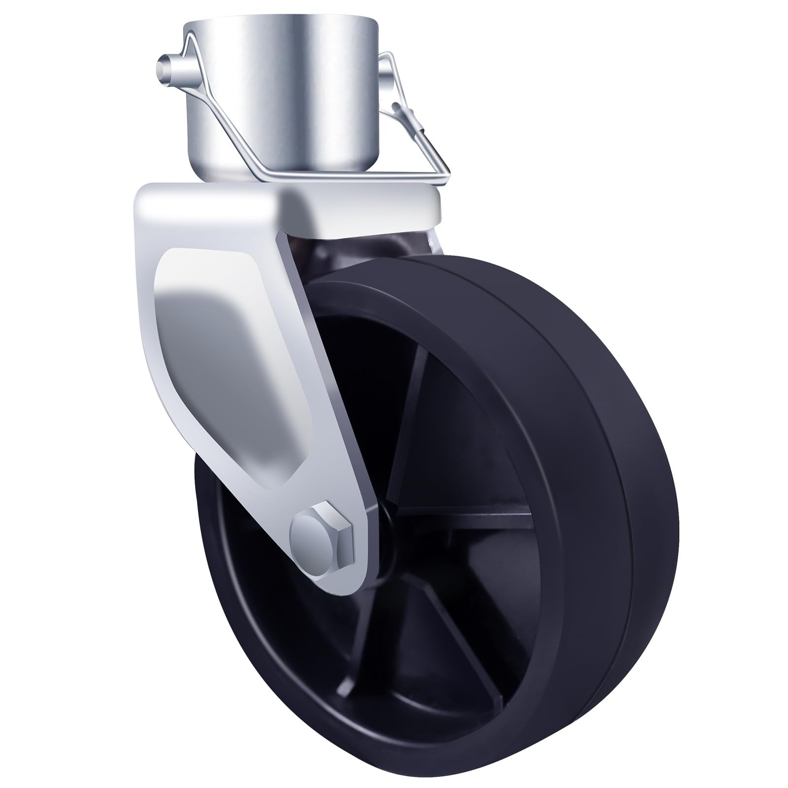 6-Inch Trailer Jack Wheel Replacement with Pin Tongue Jack Wheel Hitch Utilit...