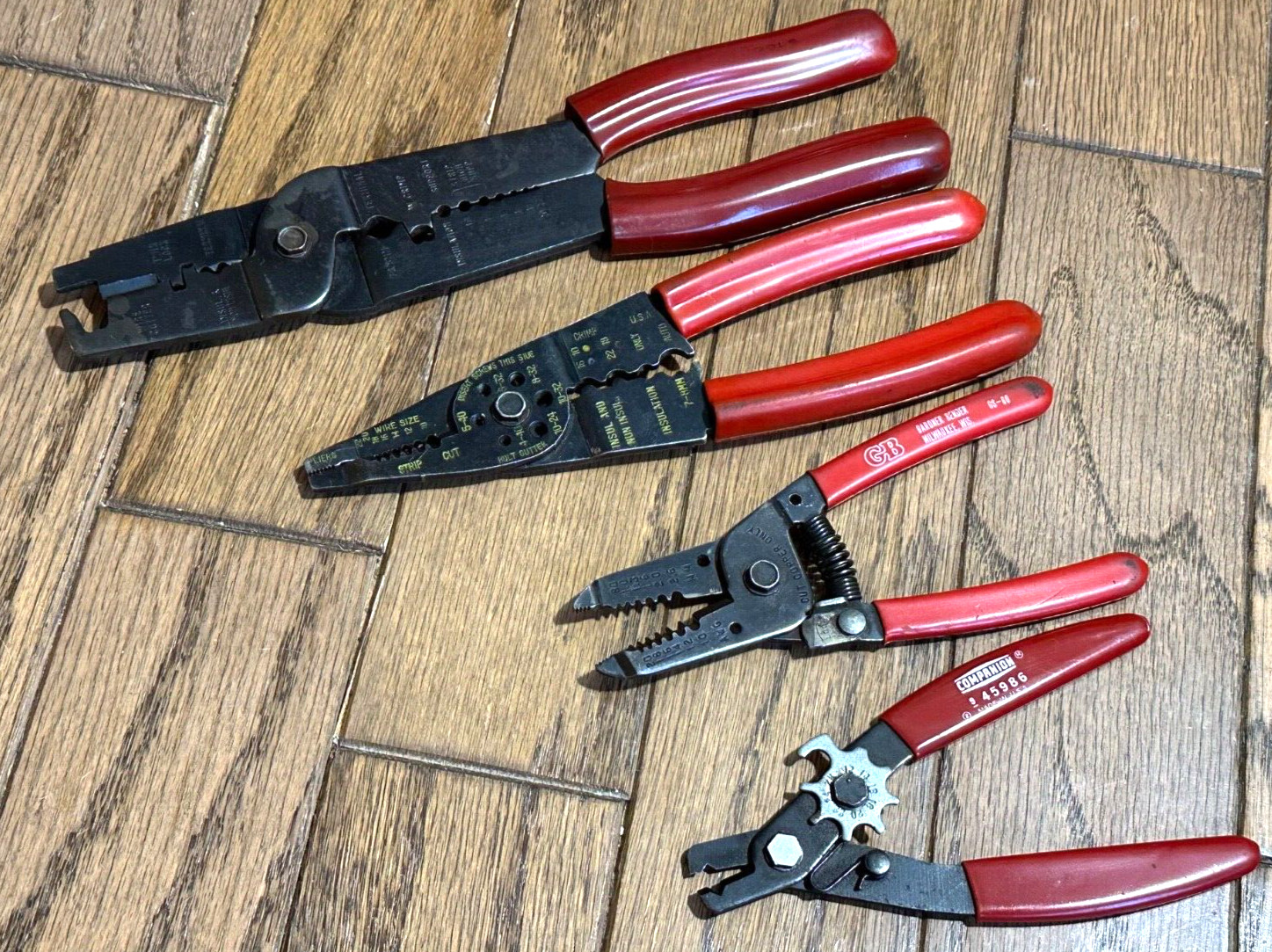 Wire Stripper Pliers IGNITION Crimper Cutter Spark Plug Red Set Lot Tools GB MAC