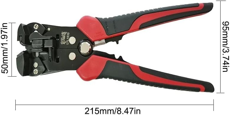 Self Adjusting Insulation Wire Stripper Cutter Crimper Cable Stripping Tools RED
