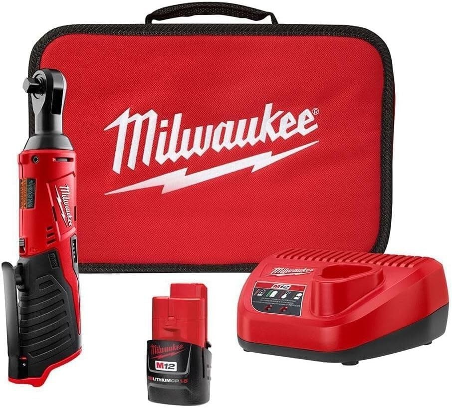 Milwaukee 2457-21 3/8-in Cordless M12 Lithium-Ion Ratchet Kit with Carry Bag