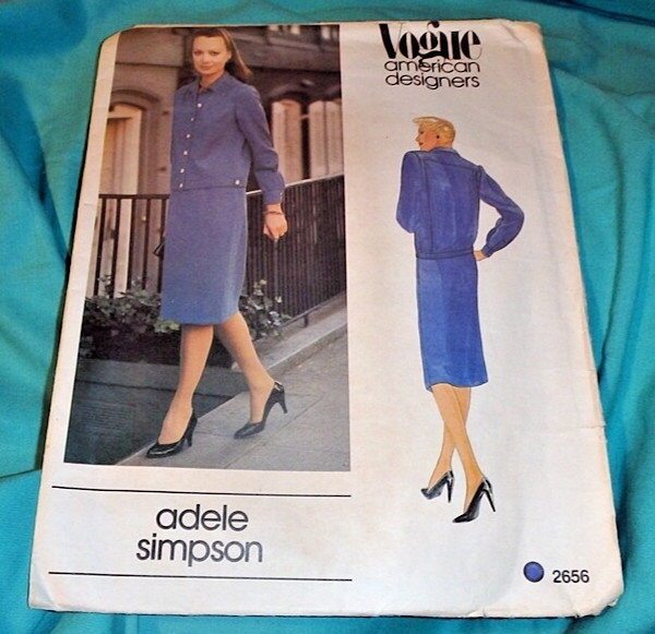 VOGUE AMERICAN DESIGNER SIMPSON PATTERN 2656 ~ MISSES SKIRT TOP ~ SIZE 10 *UNCUT