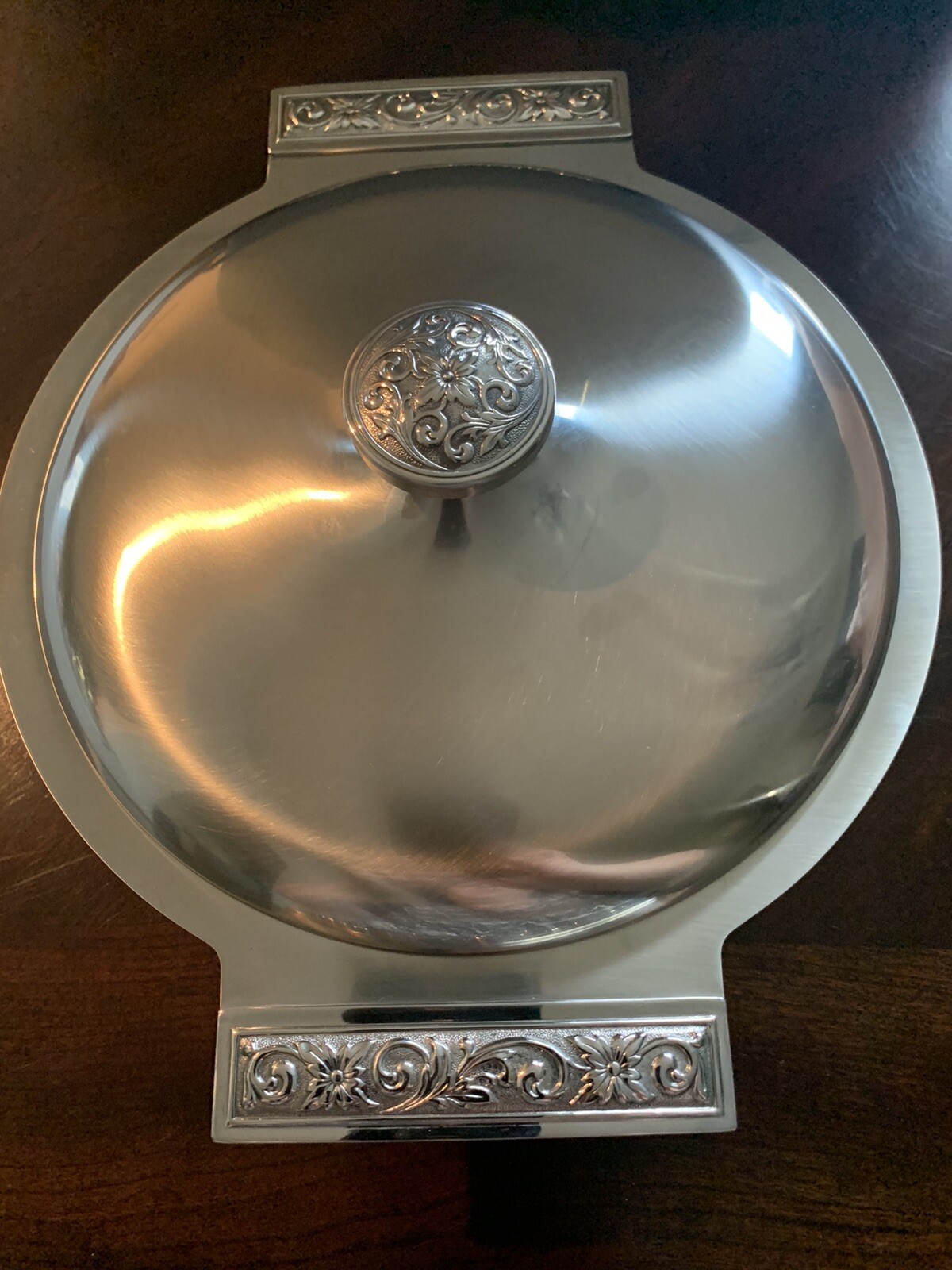 Vintage Inter Decorator Stainless Steel Casserole Dish, New In Box, Never Used.