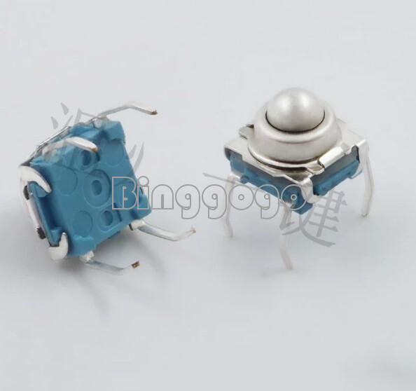 10pcs 7*7 metal steel ball reset switch dip type 4 pin tactile switch new