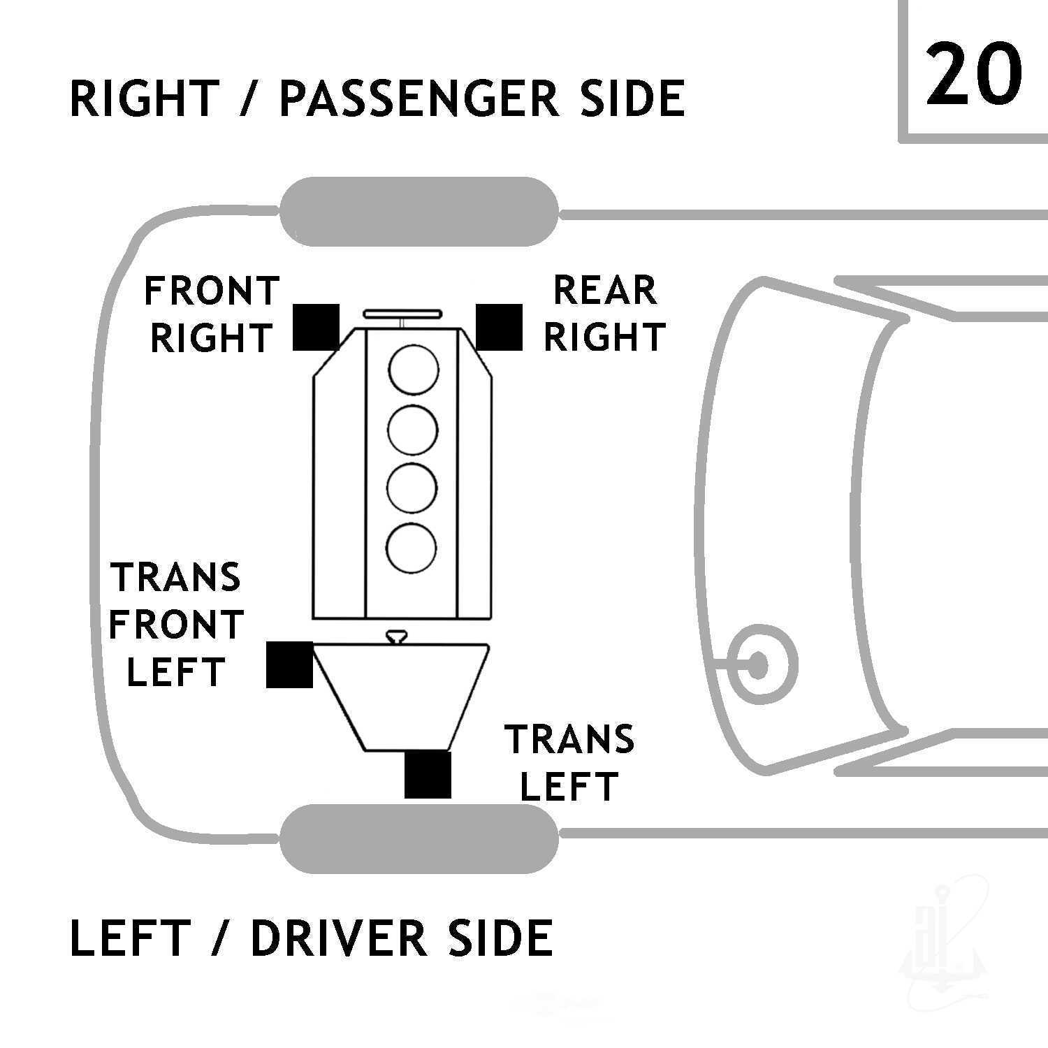 Engine Mount Anchor 9607