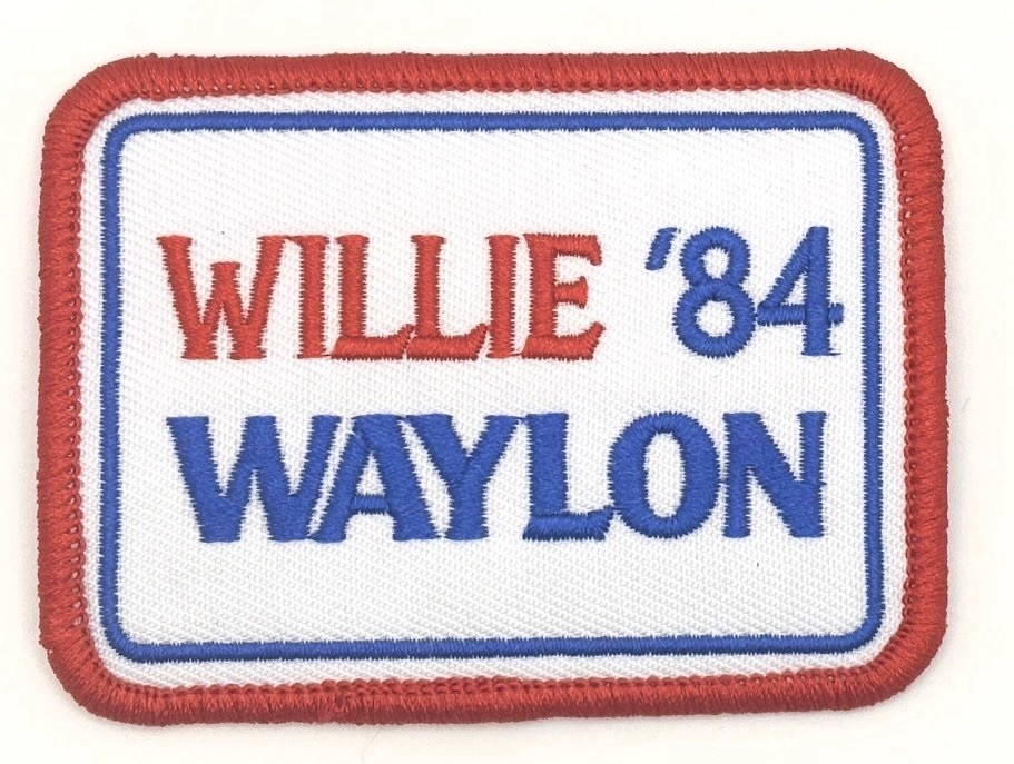 Willie Nelson Waylon Jennings 1984 Patriotic USA Patch Retro Vintage Style