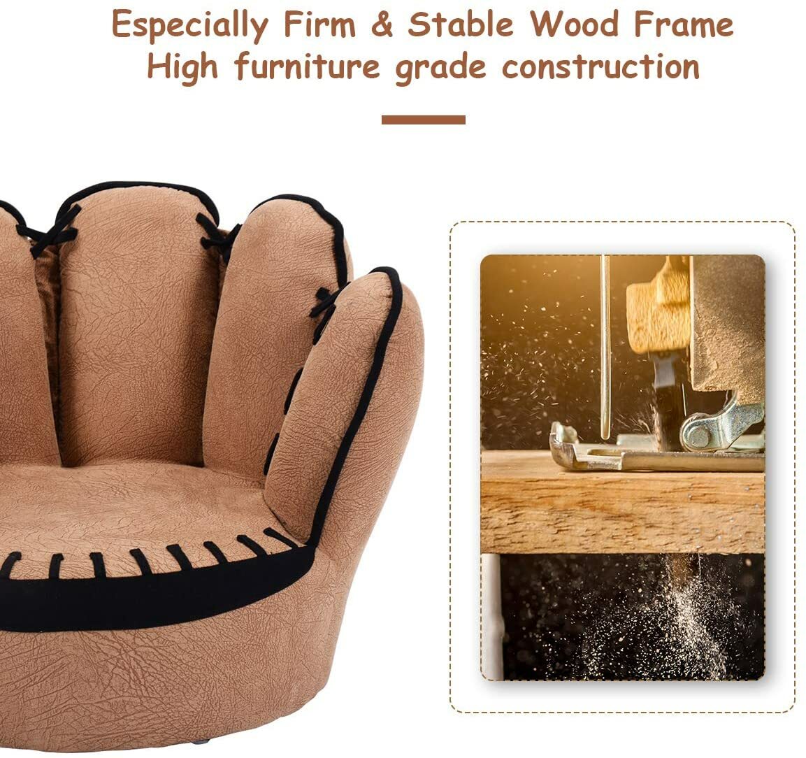 Children Sofa Kids Baseball Glove Chair Living Room Furniture Home Comfort Seat