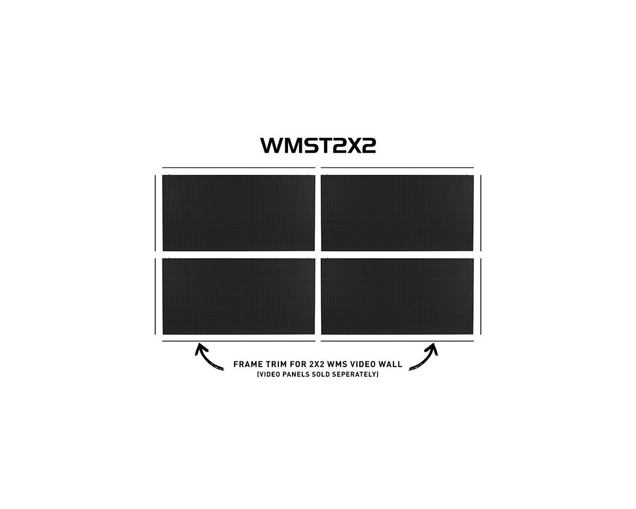 American DJ WMST2X2 Frame Trim Kit for 2x2 WMS Series Video Wall