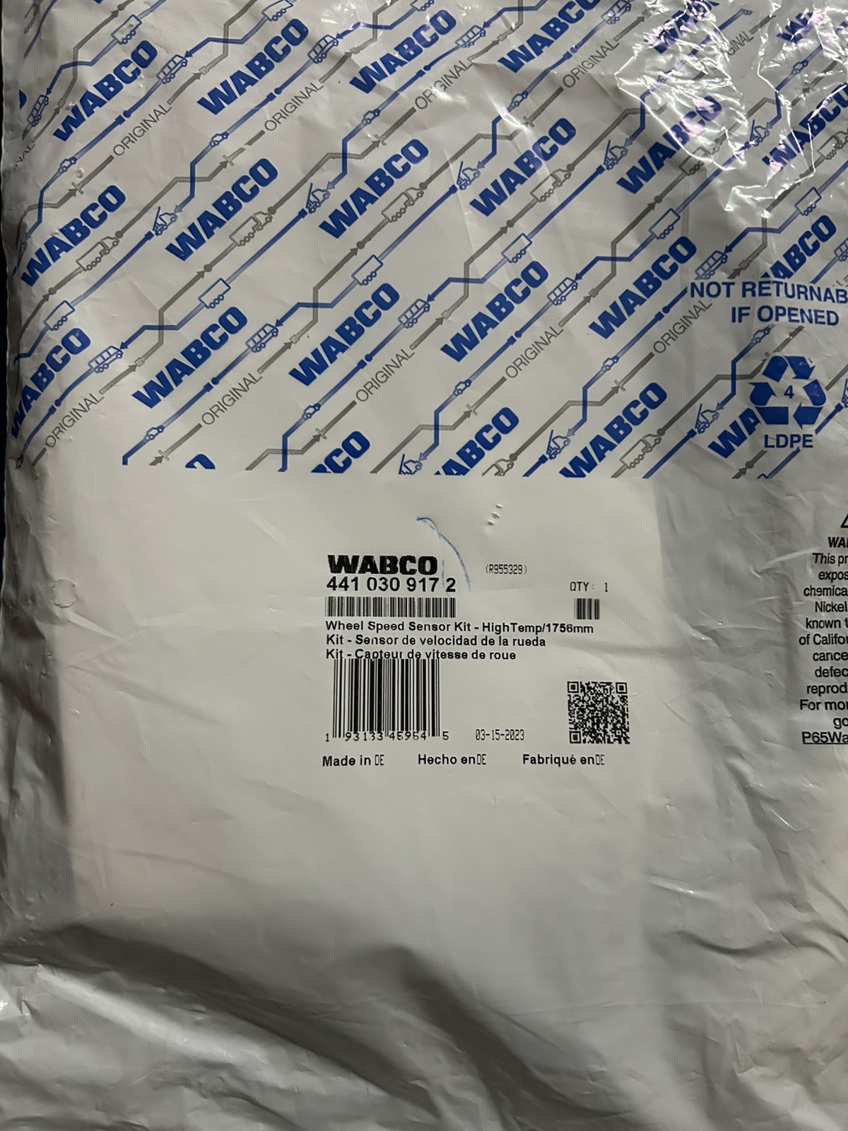 Wabco ABS Sensor Kit WBC4410309172 4410309172