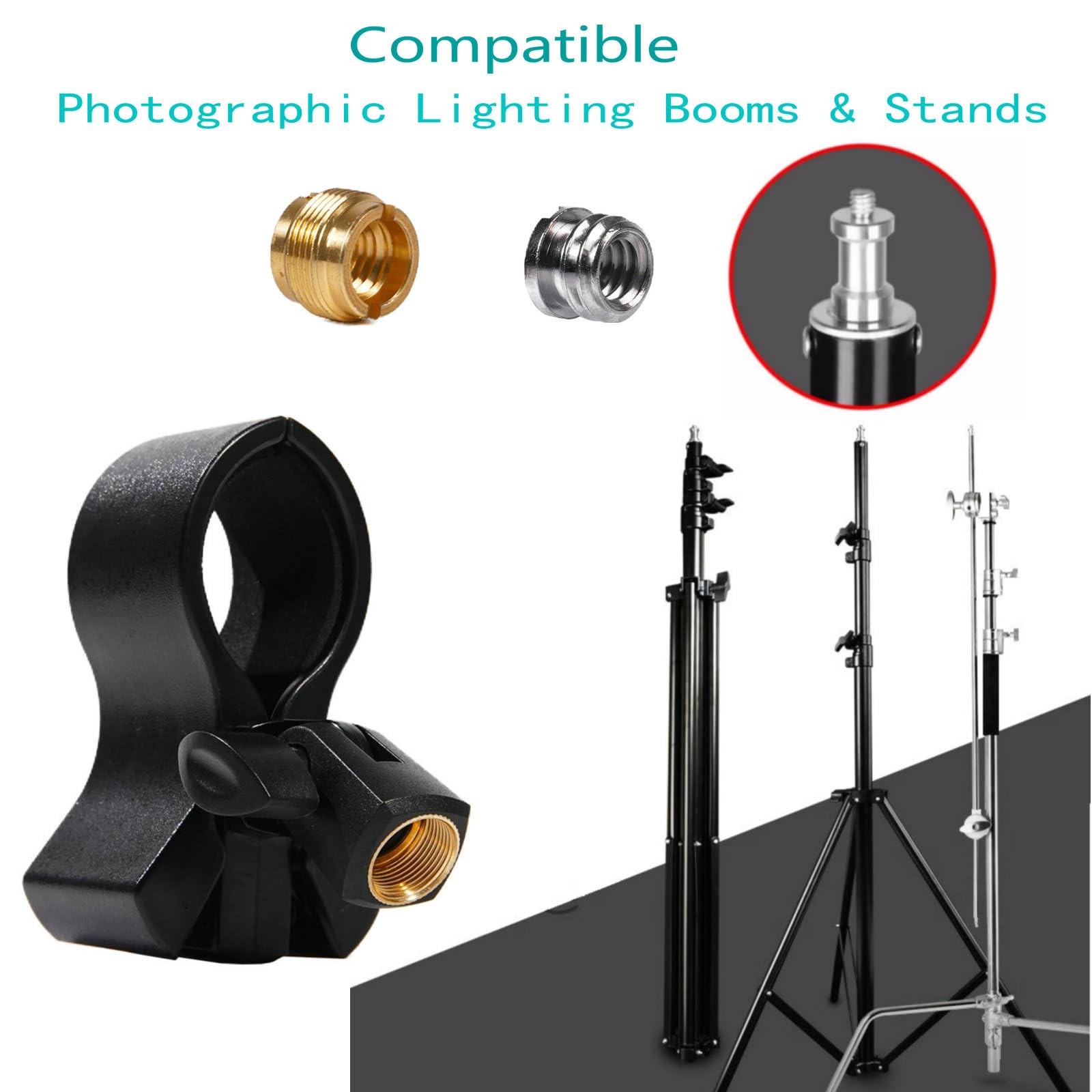 Large Microphone Clip, Heavy-Duty Universal Microphone Clamp with Adjustable .